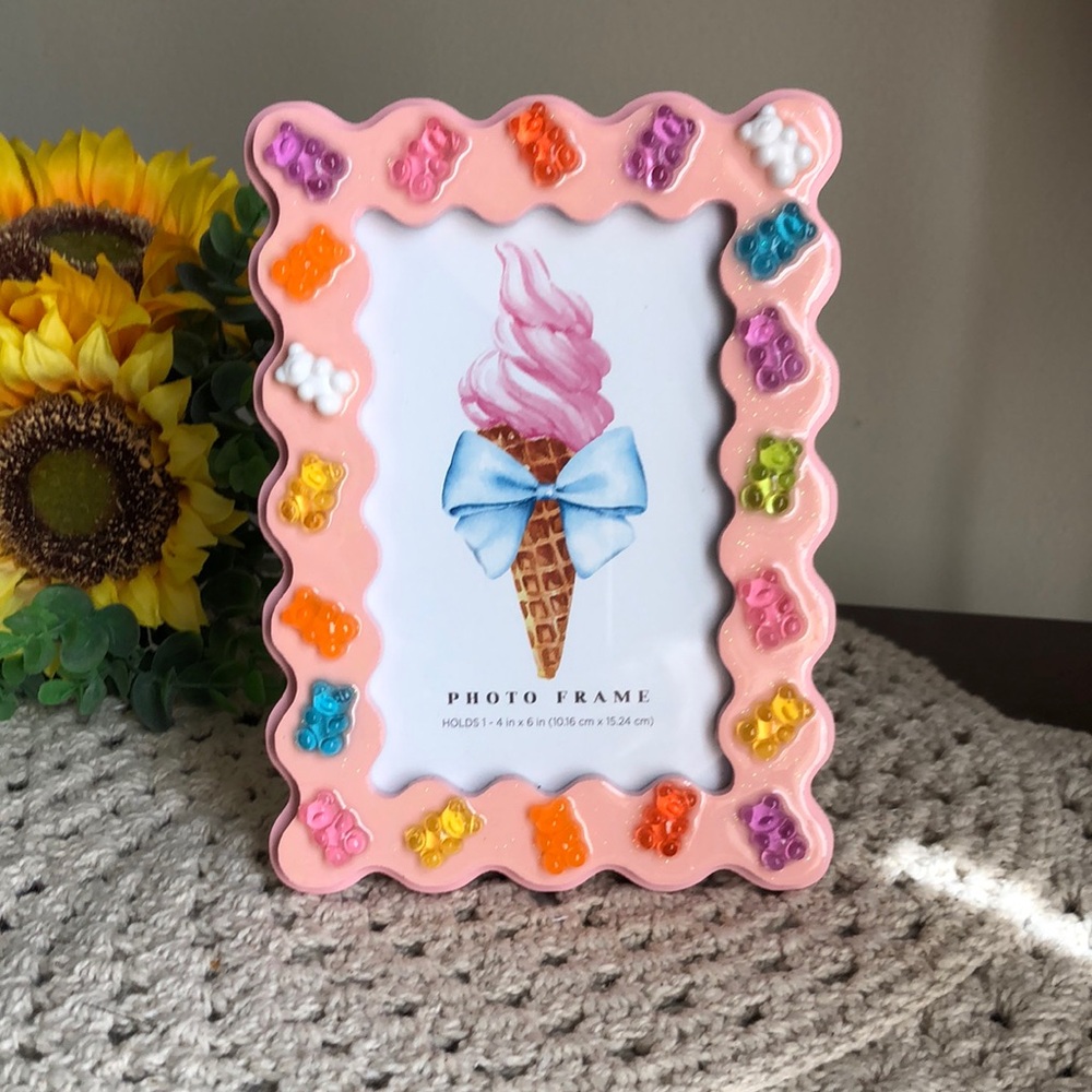 Pink Gummy Bear Accent Photo Frame